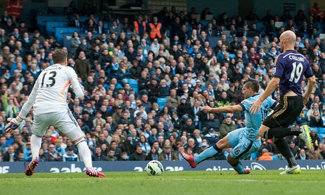 Aguero Pastikan Kemenangan Manchester City 2-0 atas West Ham